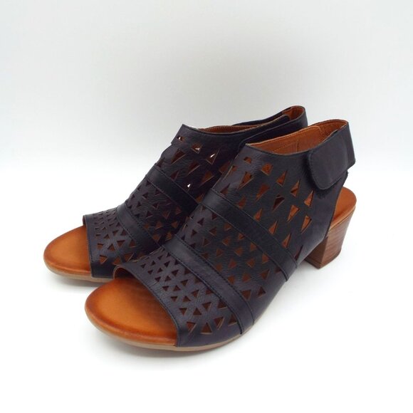 Spring Step Dorotha Black Leather Sandals Size 40 EUR Size 9 US - Picture 5 of 11